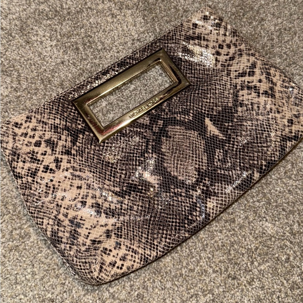 Michael Kors Vintage Snakeskin Effect Clutch